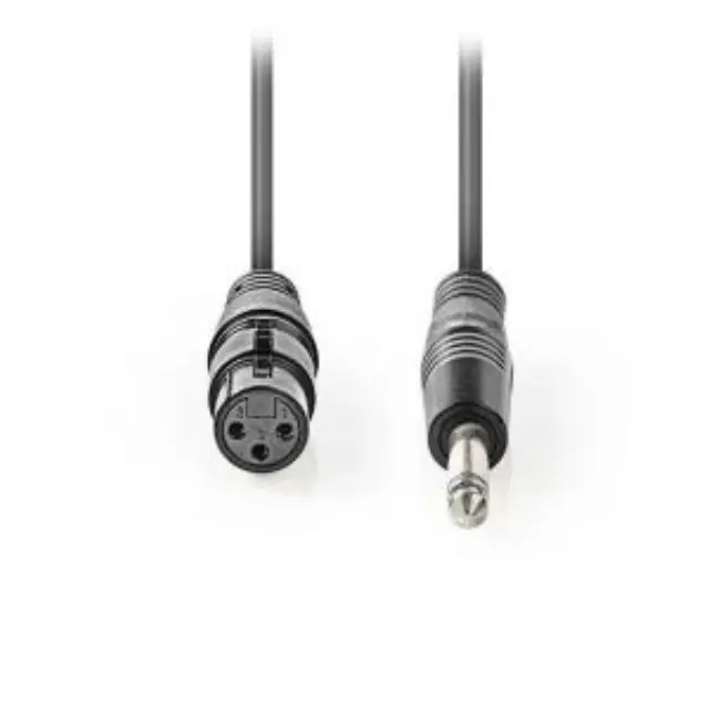 Καλώδιο 3-Pin XLR θηλ. σε 6.35mm αρσ., 5.0 m, γκρι. 2