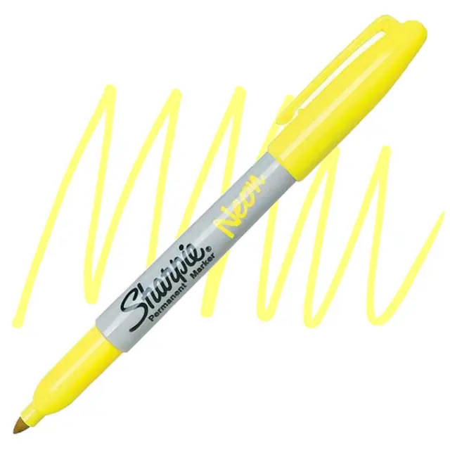 Μαρκαδόρος Sharpie Fine Permanent 0.9mm - Neon Yellow