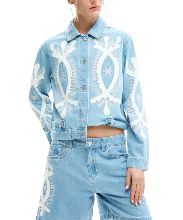 Desigual - Γυναικείο Παντελόνι Σορτς Τζιν Wakanda 26SWDD45-5053 Γαλάζιο 3
