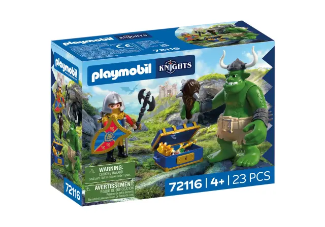 Playmobil 72116 - Knights Λεοντόκαρδος Ιππότης και Τρολ με θησαυρό 2