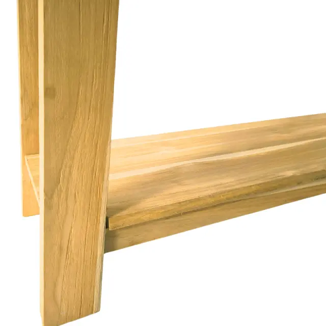 Κονσόλα Decoza pakoworld teak ξύλο σε φυσική απόχρωση 140x40x80εκ 3