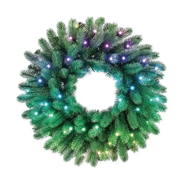 Twinkly Pre-lit Wreath 50 RGB LED Regal 60cm Green Cable (GD20P4425P00)