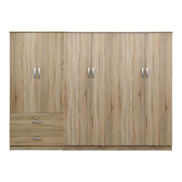 Ντουλάπα εξάφυλλη Athos I pakoworld sonoma 240x42x180εκ 3