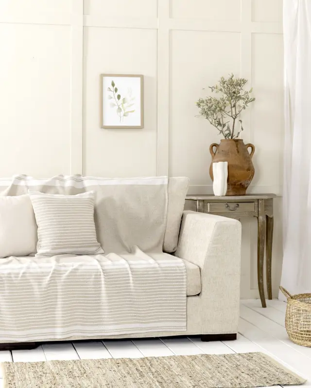 Διακοσμητική Μαξιλαροθήκη 45x45 Nima Roven Beige 100% βαμβακερό 2