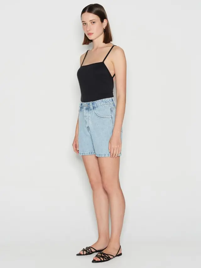 Aquamarine denim light blue shorts NADIA RAPTI 2