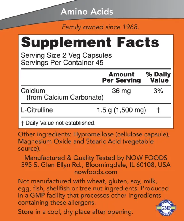 Now Foods L-Citrulline 750 mg 2