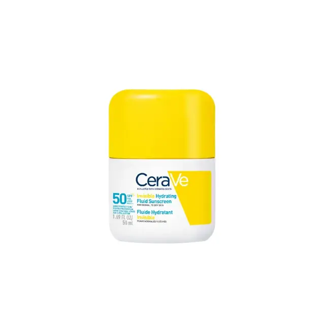 CeraVe Invisible Hydrating Fluid Sunscreen Αντηλιακό Προσώπου Ελαφριάς Υφής για Κανονική έως Ξηρή Επιδερμίδα SPF50, 50ml