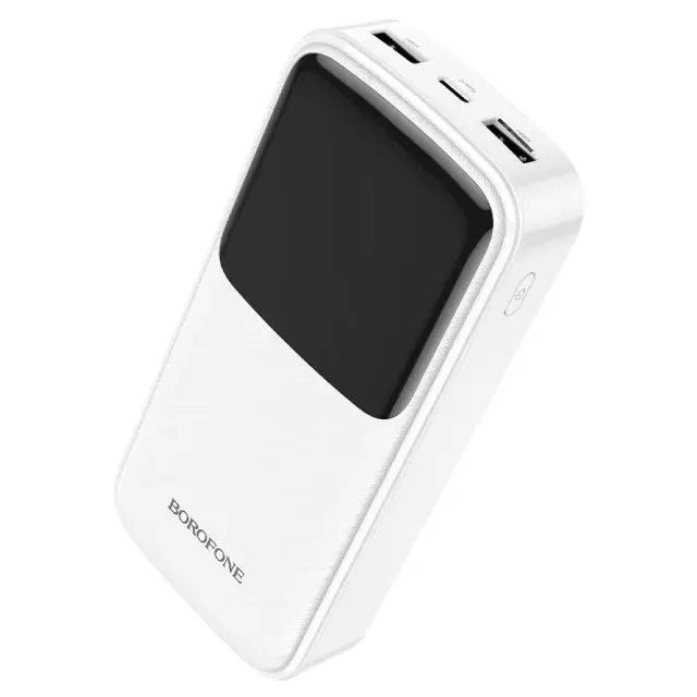 Borofone Power Bank 20000mAh με 2 Θύρες USB-Α Λευκό BJ17A 2