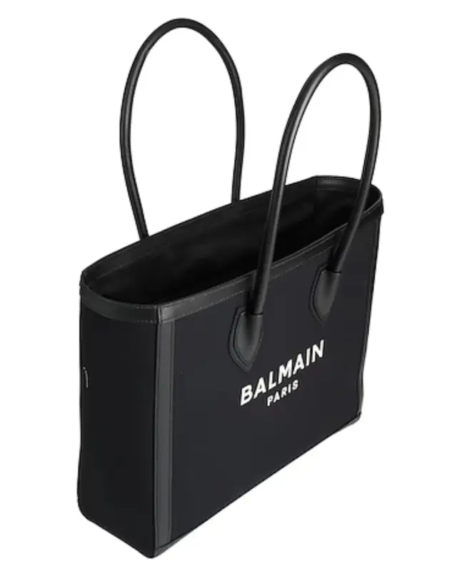 Balmain Maxi Canvas Logo Tote Τσάντα Μαύρη - 44,5 × 35 × 14 cm 2
