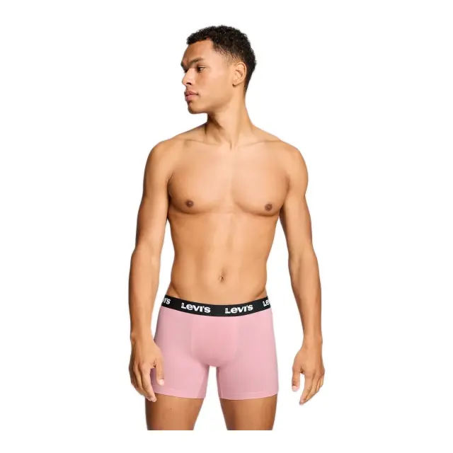 Levi's Ανδρικό Boxer Repeat Logo Brief - Διπλό Πακέτο, Χρώμα Ροζ-Μαύρο - L 2