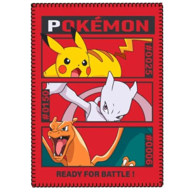 Κουβερτάκι Pokemon - Pikachu, Charizard + Mewtwo Polar Fleece Blanket 100X140 cm-
