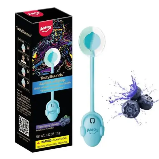 Tasty Sounds Get The Feeling Audio Lollipop Blueberry Flavour 12g