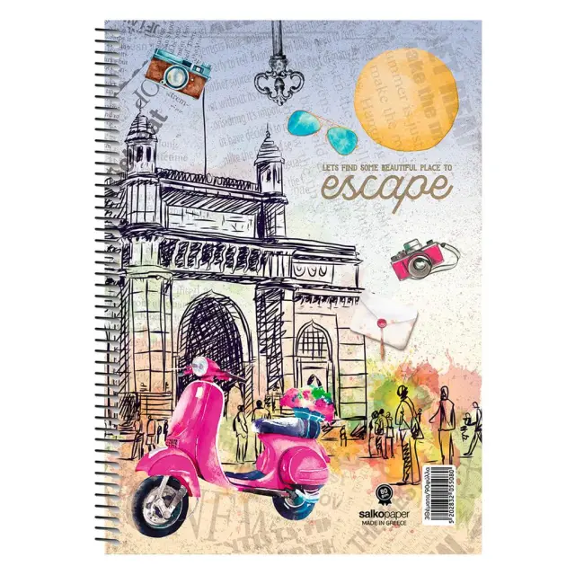 Τετράδιο Σπιράλ Salko Escape 2 θέματα Α4 120 σελ / 5507 (Salko)