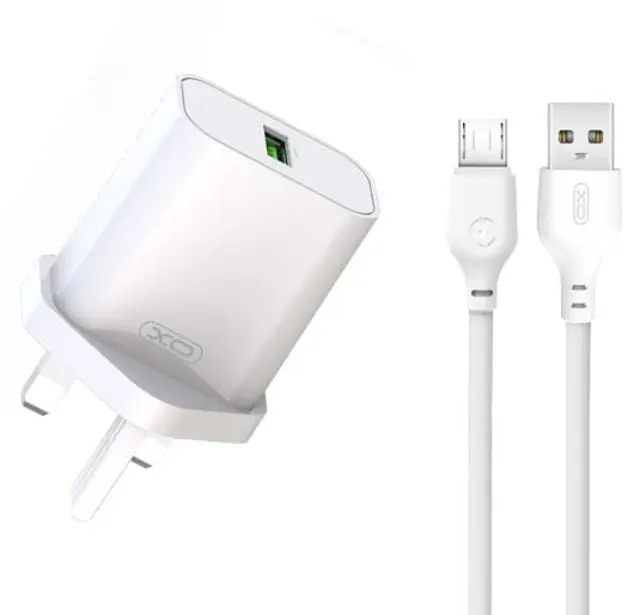 XO L103 (UK) QC3.0 18W Φορτιστής με Καλώδιο Micro (NB103) 16.006.0293
