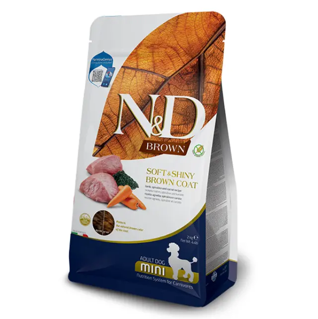 N&D Dog Brown Lamb & Spirulina Adult Mini με Αρνί 5kg