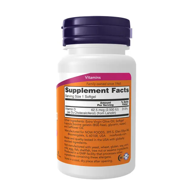 Now Foods Vitamin D3 2500 IU 2