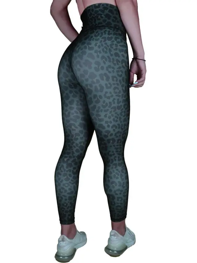 Κολάν Ψηλόμεσο Σύσφιξης με Σχέδια Animal Print - S 2