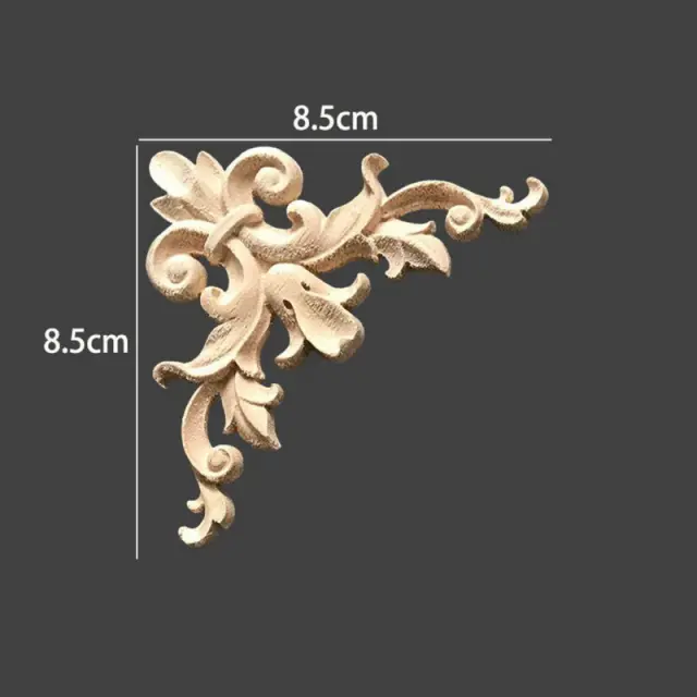 Ξυλόγλυπτο από ατόφιο ξύλο, Γωνία, 8.5x8.5x0.8cm, DHW-16