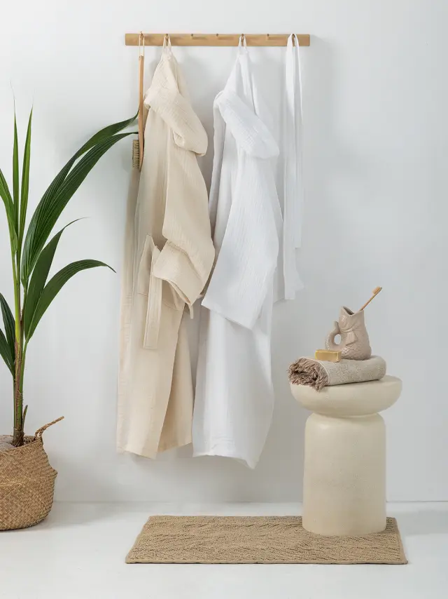 Palamaiki Μπουρνούζι Bath Collection MOUS WHITE X-Large