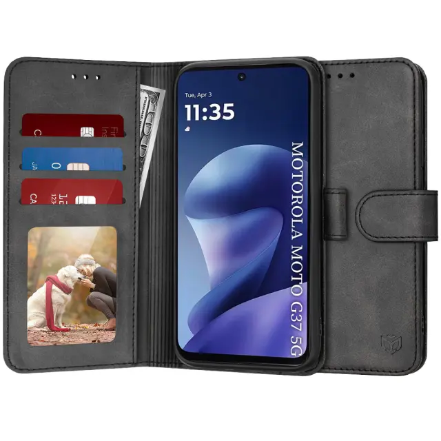Techsuit - Diary Book - Motorola Moto G37 / G37 Power / G47 - Black