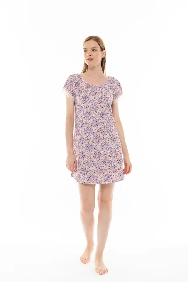 S1251 - Type - NIGHTGOWN VIOLETE FLOWER