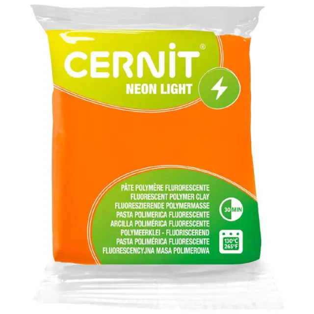 Πολυμερικός Πηλός Cernit Neon Light No752 - Orange - 56gr
