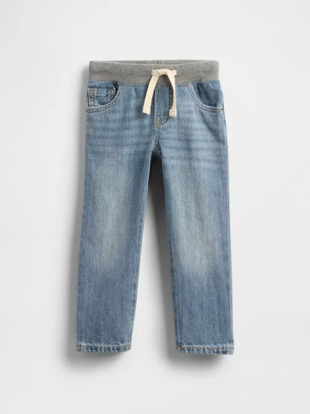 Μπλε Νηπιακό Pull-On Slim Jean Παντελόνι Light wash