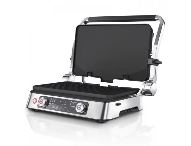 Τοστιέρα - Γκριλιέρα 2 σε 1 Braun MultiGrill 9 Pro CG9140 με 2 πλάκες ψησίματος, ισχύ 2200W και επιφάνεια ψησίματος 37x23cm - Black / Stainless SteelCG9140 2