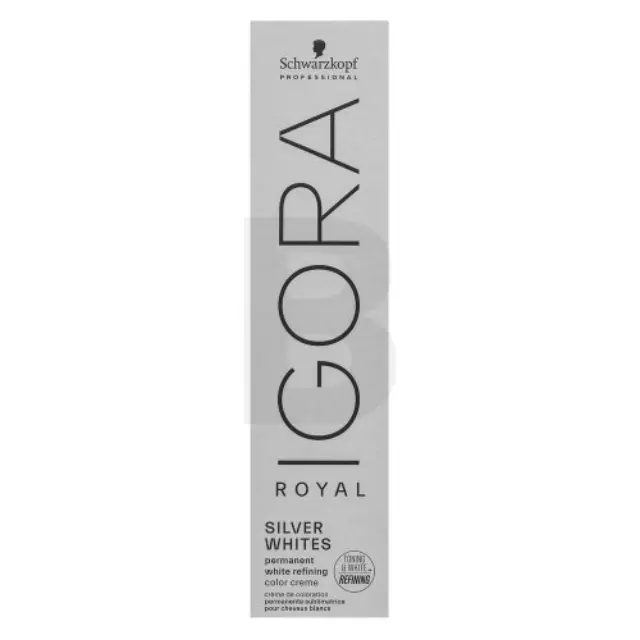 Schwarzkopf Professional Igora Royal SilverWhite Permanent White Refining Color Creme professional permanent hair color for platinum blonde and gray hair Silver 60 ml