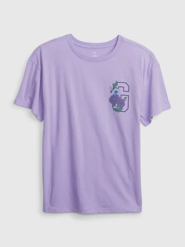 Μωβ Παιδική 100% Organic Gap Logo Tunic Μπλούζα VAPOR - XL