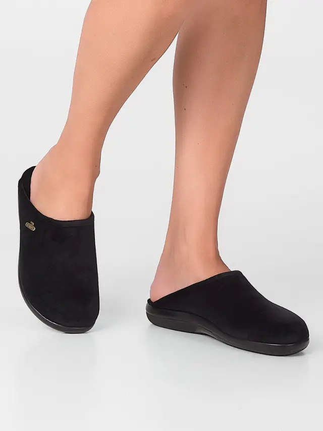 Easy Walk Παντόφλες Γυναικείο ύφασμα Μαύρο IGF/1791T NERO - 37 2