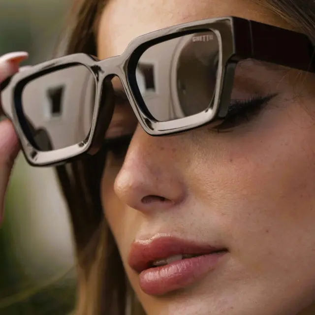 Ghetto Square Luxury Retro Sunglasses Black Frame Unisex 3