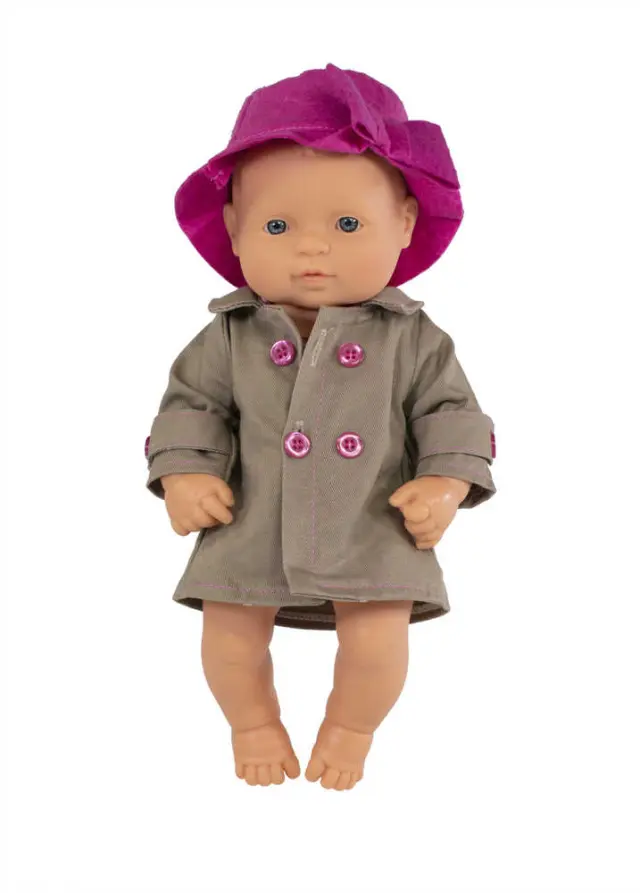 MINILAND DOLLS MINILAND ΚΟΥΚΛΑ ΚΑΥΚΑΣΙΑ 32 CM ΜΕ ΡΟΥΧΑΛΑΚΙΑ 3