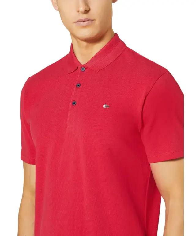 Napapijri - Ανδρικό T-shirt Polo Ealis SS Regular Fit NP0A4H8B-R25 Κόκκινο - S 3