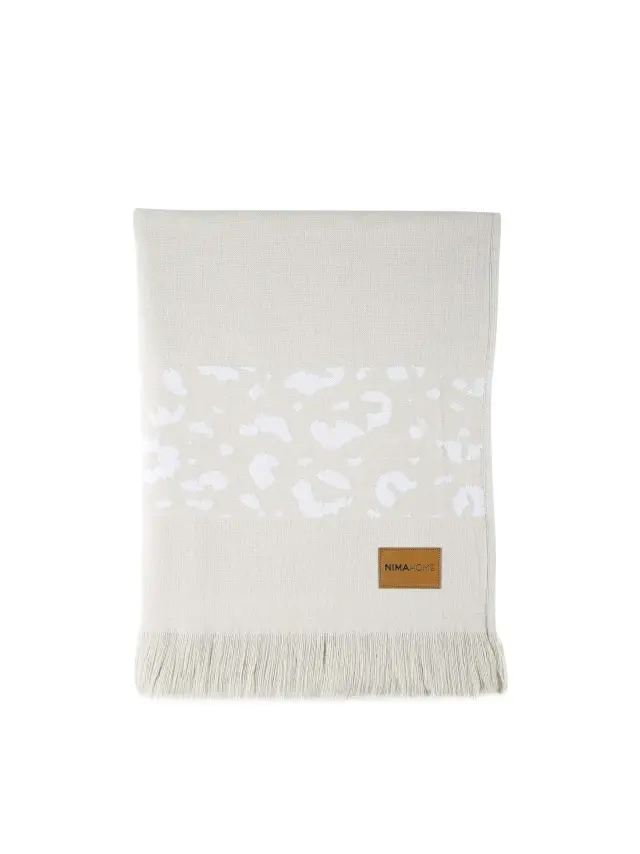 Πετσέτα Θαλάσσης 90x160 Nima Leona Beige 100% βαμβακερό 2