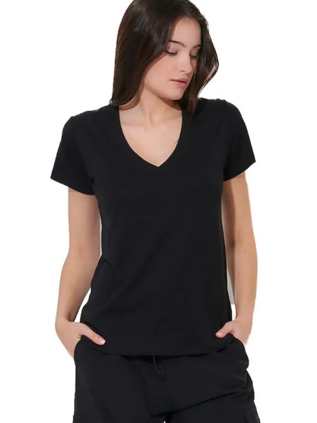 Body Action Γυναικείο V-Neck T-Shirt 051627-01 - XL