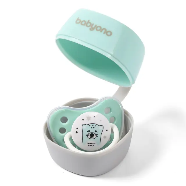 Θήκη Πιπίλας BabyOno Γκρι - Μέντα BN535/02 2
