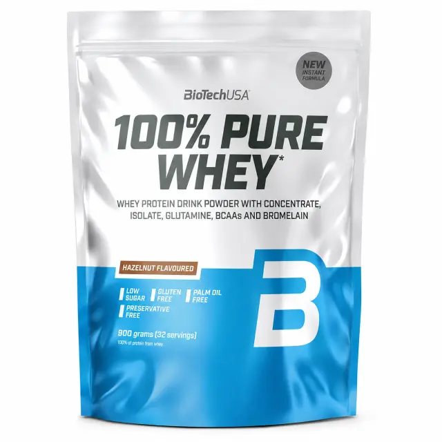 Biotech USA 100% Pure Whey Πρωτεΐνη Ορού Γάλακτος με Γεύση Hazelnut 900gr
