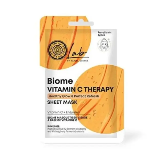 Natura Siberica Biome Vitamin C Therapy Μάσκα Προσώπου για Λάμψη, 1τεμ