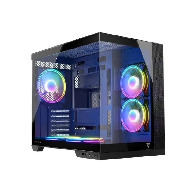 Modecom PC Case Volcano Panorama Apex ARGB 5F ATX Midi Tower Black (AT-PANORAMA-5F-ARGB-10-000000-0002)
