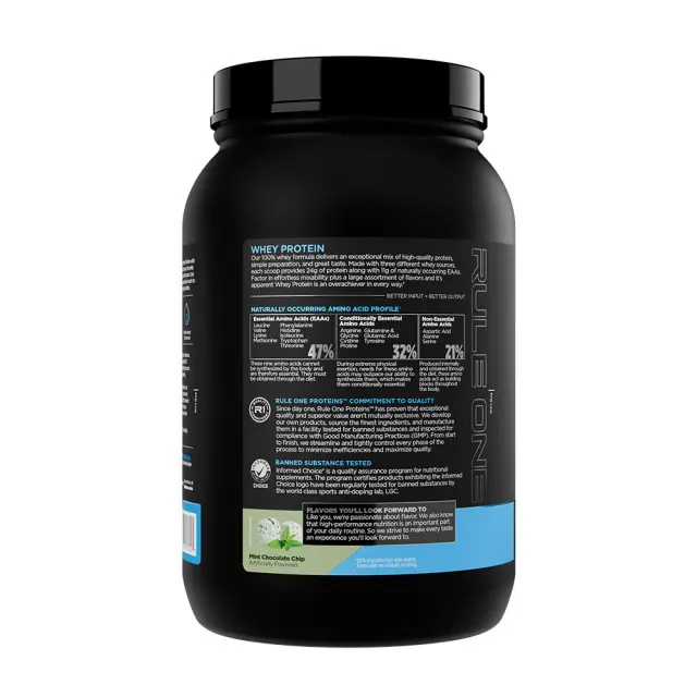 Rule1 Whey Protein Mint Chocolate Chip, 2 lbs 3