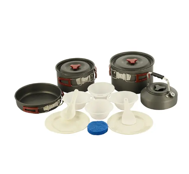 M-Tac Crockery Set For 4-5 People-Σετ Μαγειρικών Σκευών Πεζοπορίας M-Tac για 4-5 άτομα - 17-Cinder Grey-Σκούρο Γκρι