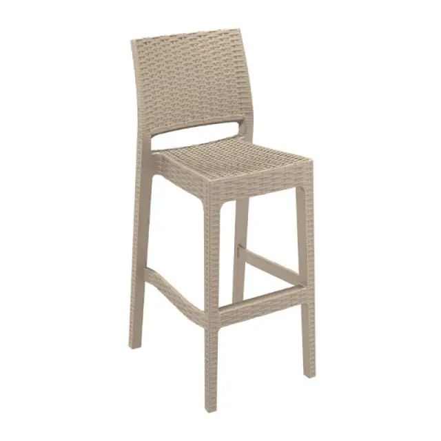 Σκαμπό Bar Στοιβαζόμενο JAMAICA Dove Grey PP 40x51x108cm