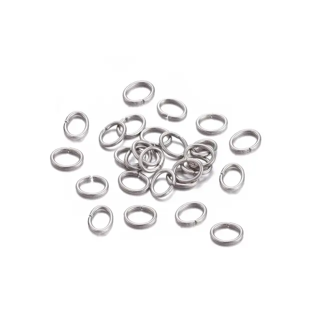 Ανοικτοί Κρίκοι Οβάλ 4.5x3.5mm Ανοξείδωτο Ατσάλι 304 ~1.15gr (~50τεμ)