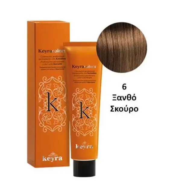 Keyra Επαγγελματική Βαφή Μαλλιών 100ml Νο6-Ξανθό Σκούρο