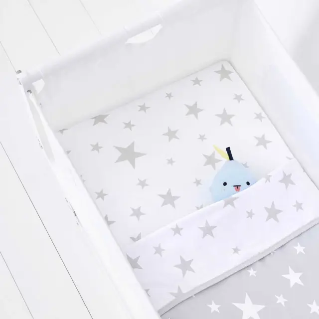 SNUZ ΣΕΤ ΣΕΝΤΟΝΙΑ 2 ΤΕΜΑΧΙΩΝ ΓΙΑ ΛΙΚΝΟ 44 x 80 cm GREY STARS 3