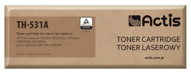 Actis TH-531A Toner (replacement for HP 304A CC531A, Canon CRG-718C Standard 3000 pages cyan)