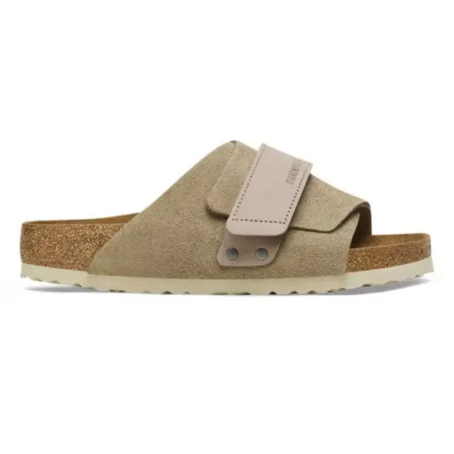 Birkenstock Πέδιλα Unisex δέρμα Nubuck/Suede Μπεζ BIR/KYOTO 1015572 TAUPE - 46