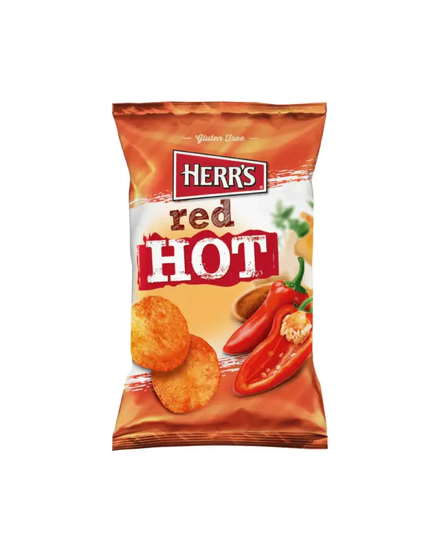 Herr's Red Hot Potato Chips ΧΓ 28gr (Aνάλωση κατά προτίμηση πριν από 09/11/26)