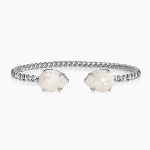 Mini Drop Bracelet / Electric White Rhodium